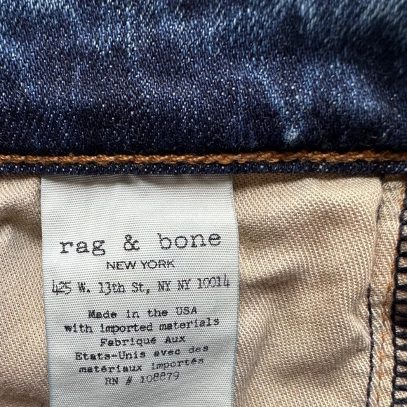 Rag & Bone Midnight Blue Cropped Jeans - Picture 5 of 9
